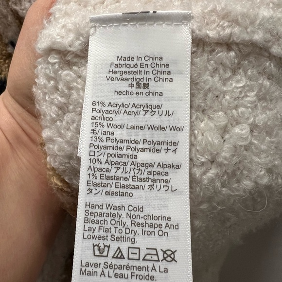 J.CREW JOHNNY COLLAR FAIR ISLE SWEATER BOUCLE’ YARN - Picture 10 of 12